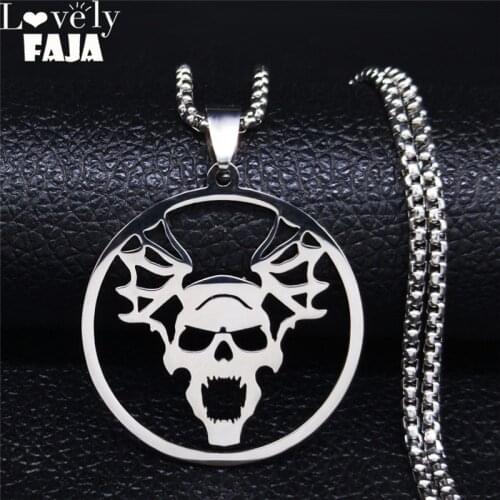 Night Lord 40k Army Stainless Steel Chain Necklace Men/Women Silver Color Cospley Army Pin Tau Decal Jewelry N4148S03