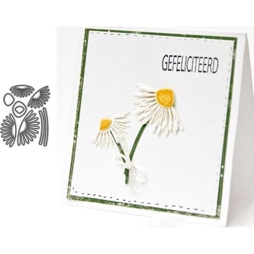New Small Chrysanthemum Metal Cutting Dies Stamps Dies Scrapbooking Mold Cut Childrens Handmade Tools DIY Craft Decoration 2021