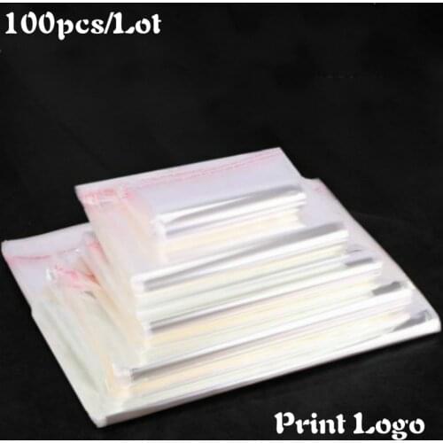100pcs Resealable Cellophane OPP Poly Bags Clear Self Adhesive Seal Plastic Transport Packaging Masks Individually Packaged