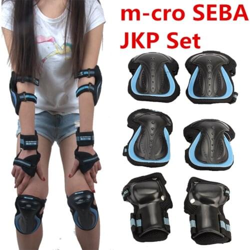 Original m-cro SEBA JKP Protective Gear Set, High Strength PVC, Protection Gears Sets for Roller Inline Skate Skateboard Scooter