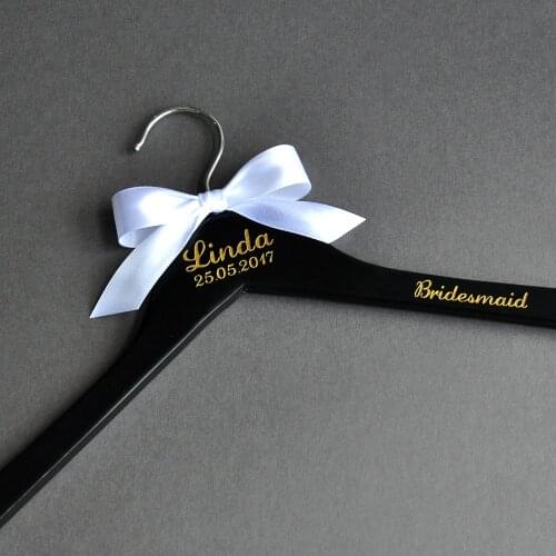 Personalized Wedding Hanger, Custom Name Wood Hanger, Wedding Bridal Dress Hanger, Wedding Decoration, Shower Gifts
