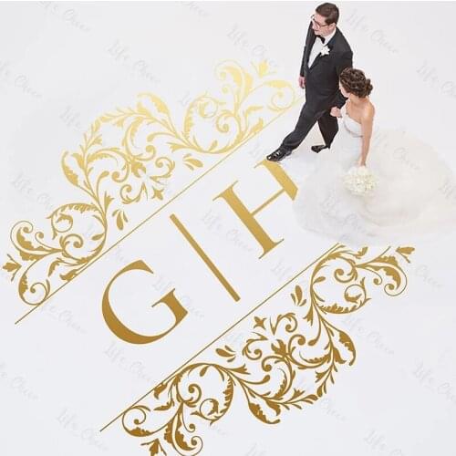 Personalized Dancing Floor Vinyl Sticker Wedding Dancing Floor Decoration Birthday Party Floor Decor DIY Free Shipping
