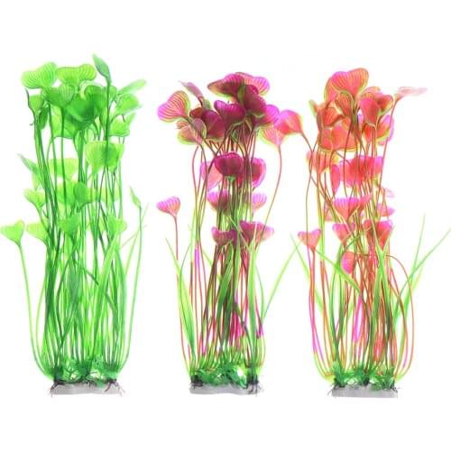 Plastic No Harm Long Simulation Aquarium Green Fake Water Grass Fish Tank Ornament Decoration Artificial Green Plant