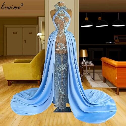 2021 Special Blue Celebrity Dresses Long Mermaid Red Carpet Runaway Dresses Sleeveless Evening Gowns Party Vestidos De Noche