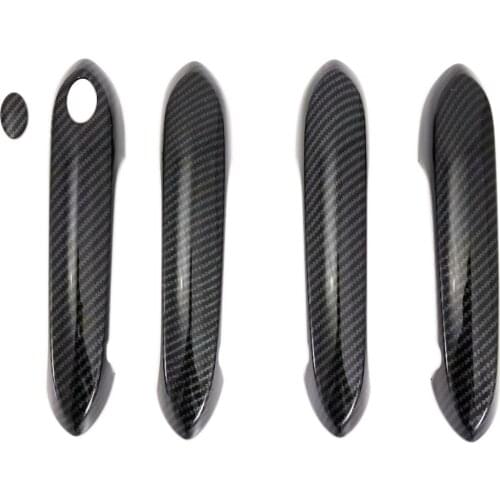 Fit For BMW X5 G05 2019 2020 5PCS Carbon Fiber Car Styling Door Handle Cover Trim Protector Accessories