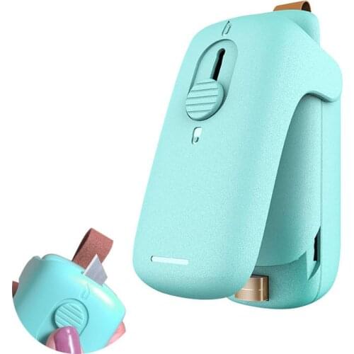 2 in 1 Mini Slide Heat Sealer Portable Capper Food Saver Household Handheld Sealing Packing Machine for Various Plastic Bags#R40