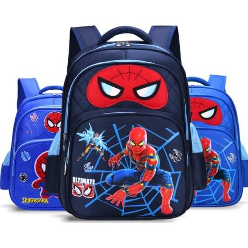 Disney 3D Spiderman backpack Super heroes school bag boy waterproof children bag