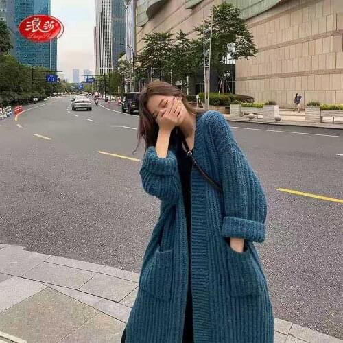 [with Buckle/without Buckle] Idle Style Sweater Cardigan Coat Spring and Autumn Korean Style Loose Womens Wear New Fashion