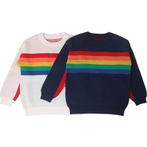 1 -6Yrs Baby Girls Sweater Autumn Winter Baby Boy Sweater Boys Girls Stripe Children Clothes Children Clothing