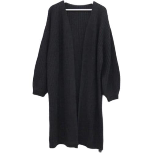 New 2021 Autumn Winter Korean Chic Women Cardigan Female Thick Sweater Basic Coats Lantern Sleeve Lady Knitted Jackets KE808