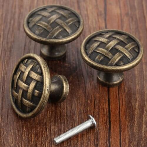 1pc 33*24mm Furniture Handles Antique Bronze Cabinet Knobs and Handles Door Cupboard Drawer Kitchen Pull Knob