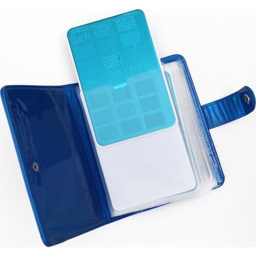 20 Slots Stamping Plate Holder Case for Dia 9.5*14.5cm Rectangular Nail Art Plate Organizer