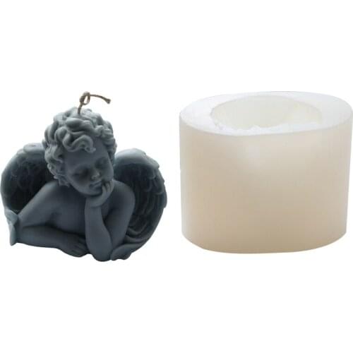 3D Silicone Mold Candle Molds For Candle Making Angel Shaped Soap Mold DIY Candy