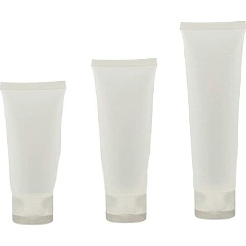 50Pcs 30ml 50ml 100ml Clear Plastic Soft Tubes Empty Cosmetic Cream Emulsion Lotion Packaging Containers
