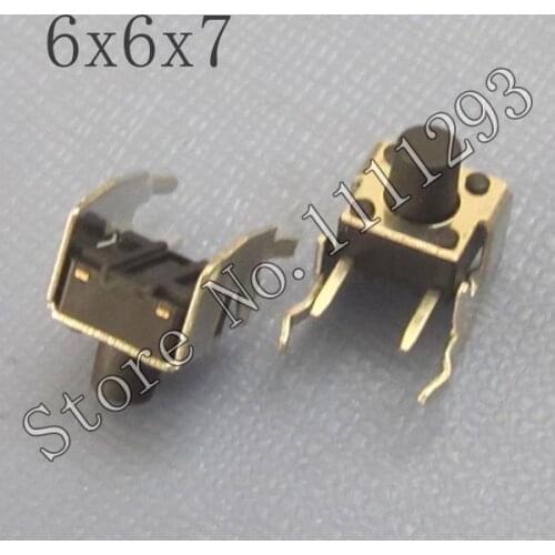 50pcs/lot 6*6*7mm Tact switch miniature , touch switches , push button switches the display keys Key Vertical 6x6x7