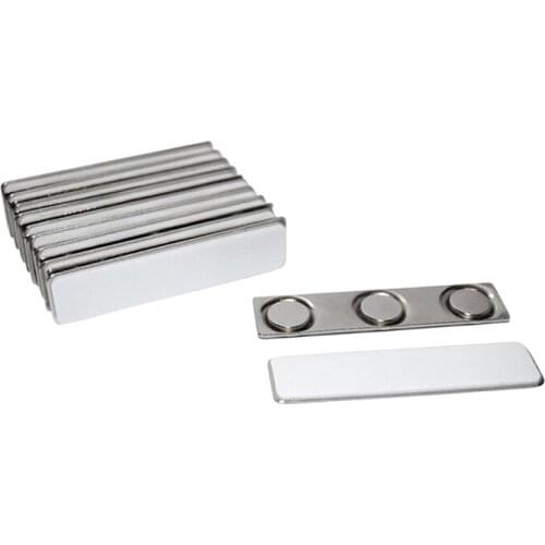 50pcs Magnetic ID Badge Attachment Name Tag Magnet Holder with Adhesive Backing