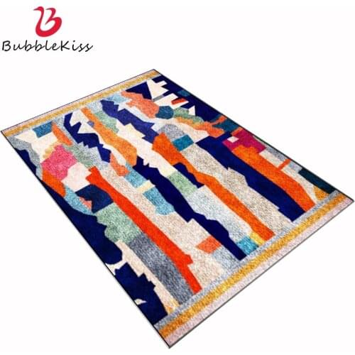 Bubble Kiss Abstract Strip Carpets For Living Room Ethnic Style Colorful Geometric Floor Mat Home Decoration Bedroom Area Rugs