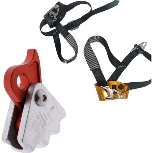 Mountaineering Rock Tree Climbing Rope Grab+ Right Left Foot Ascender Riser Rock Climbing Mountaineering