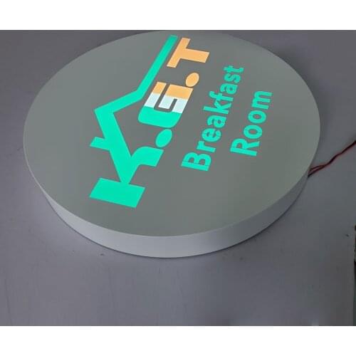 Affordable price white engraved light box acrylic hotel Inn shopfront signage advertising led light box