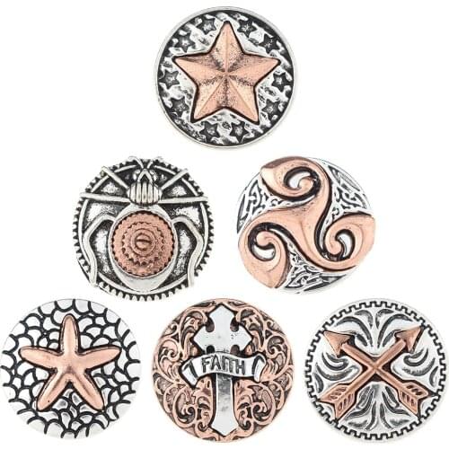 JaynaLee 18-20mm Metal Ginger Snap Button Fit Ginger Snaps Bracelets Jewelry for women men gifts GJS4927