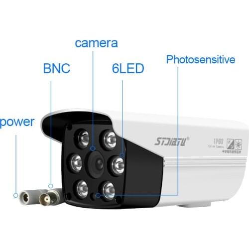 Surveillance camera night vision 6LED 2500 line HD AHD camera outdoor home monitor camera AHD for DVR