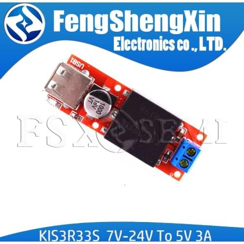 KIS3R33S USB Output Converter DC 7V-24V To 5V 3A Step-Down Buck KIS3R33S Module KIS-3R33S