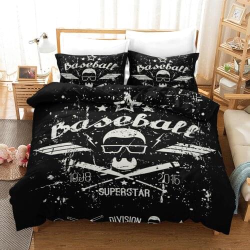 American Football Baseball Bedding Cover Set Quilt Duvet Cover+Pillowcases Bed Linens Set 2-3PCS
