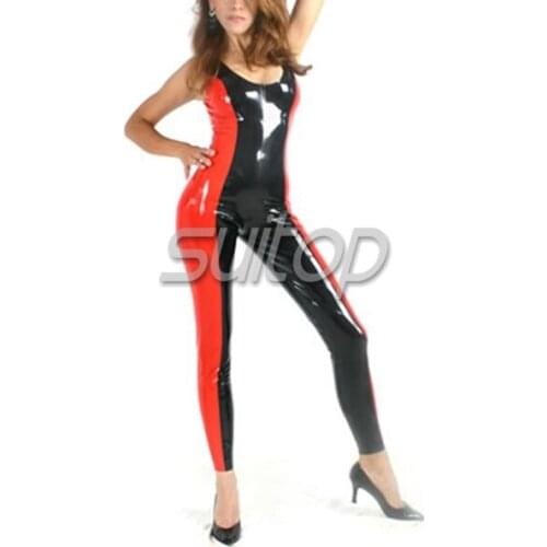 Suitop two color latex suit for women