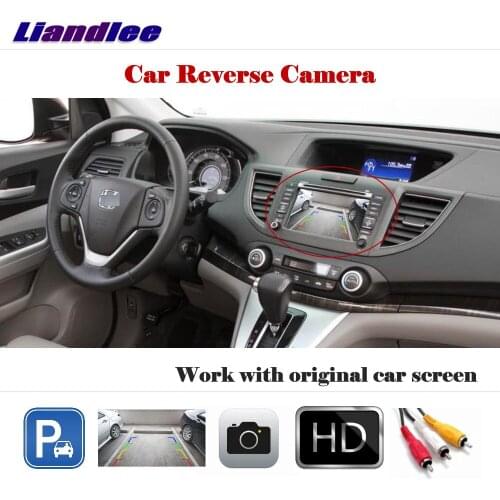 Liandlee Auto Reverse Parking Camera For Honda CRV/CR-V 2012-2016 Rear Rearview CAM Back Work With Car Factory Screen