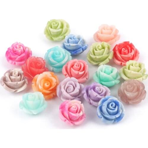 Fashion Jewelry Coral Shell 6-12mm Rose Flower Loose Beads for Charms Womens Jewelry Making DIY Bracelet Earrings Accessories