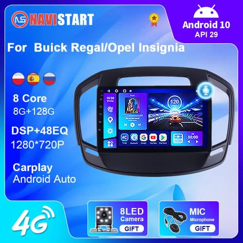 2 Din Android 10 For Buick Regal For Opel Insignia 2014 2015 2016 4G WIFI Carplay Car Radio Multimedia GPS Navigation DVD Player