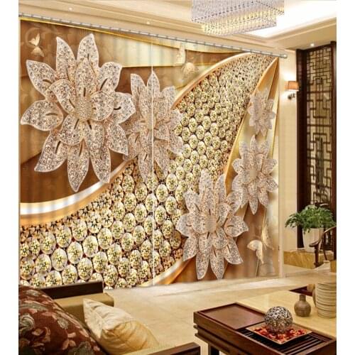 New Custom 3D Beautiful relief curtain