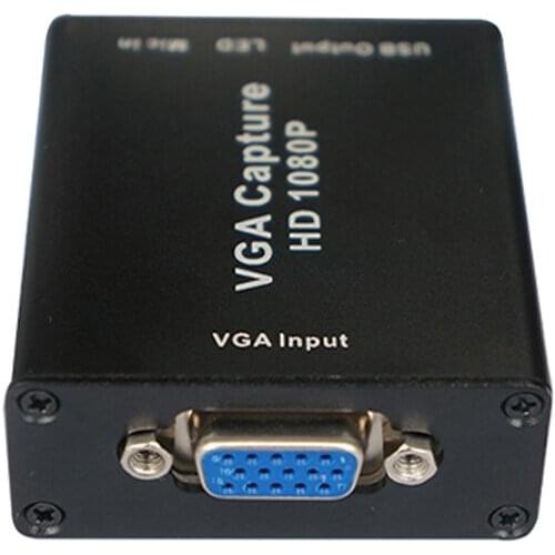 VGA2 Signal Transfer to USB External Audio and Video Capture Card Computer Monitoring 1080P Data Recording Laptop Drive Free