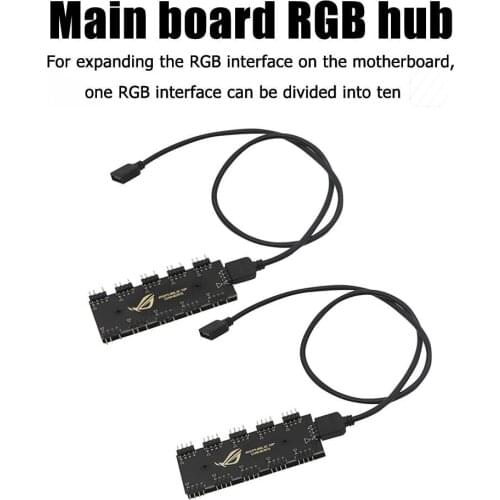 5V 3Pin/12V 4Pin RGB Synchronization HUB Splitter 1 to 10 RGB SYNC Extension Cable for GIGABYTE AURA Sata Type Hub RBG