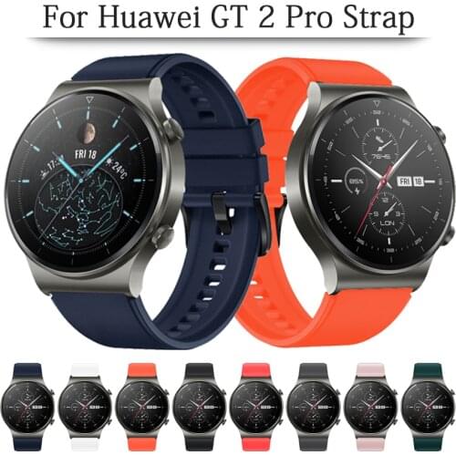 Official style Silicone Strap For Huawei Watch GT 2 Pro Smart Watchband Bracelet Correa For Huawei GT2 Pro Wristband Accessories