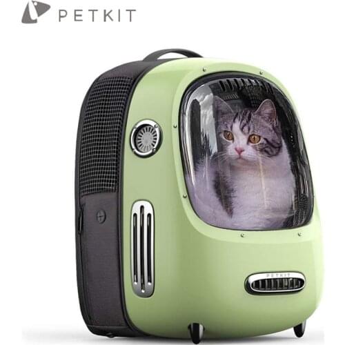 PETKIT Vintage Style Travel Window Pet Cat Backpack Carrier Bag Waterproof Breathable pet travel bag dog cat space capsule