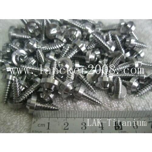 M5*15 Gr5 Trox button flanged head self-tapping titanium alloy bolt/screw for Motor nature color