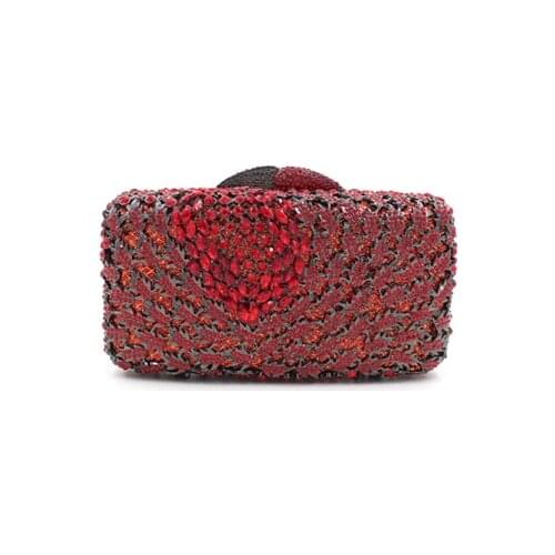 Silver/red/gold/blue/white Crystal Wedding Bridal Party Purse Day Clutches Chains Handbags Shoulder bag crossbody messenger bags