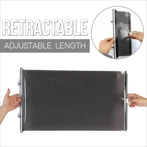 Telescopic suction cup mesh sunshade Curtain Curta Retractable Car Window Baby Sun Shade Shield Cover Roll Curtain Visor
