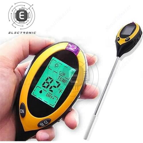 1PCS Four-in-one PH ,Humidity, Temperature And Light LCD Moisture Acidity Soil Tester Multifunctional Soil Testing Tool