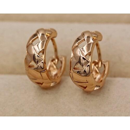 Jewelry New Trendy Design Gold Color Hoop Earrings For Womens earrings Gold Earring for Wedding accessories Gift