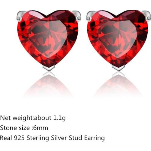 Buyee Small Women Stud Earring 6mm NATURAL CRYSTAL Real 925 Sterling Silver Simple Wedding Earring for Women Fashion Jewelry