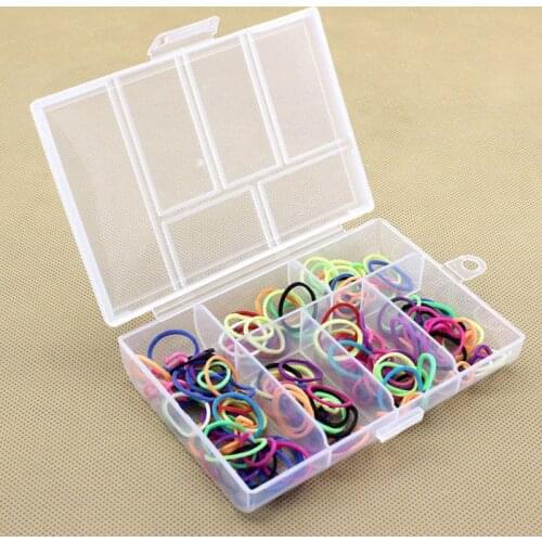 1PC Portable Plastic 6 Compartment Storage Container Boxes Case Box Clear Transparent