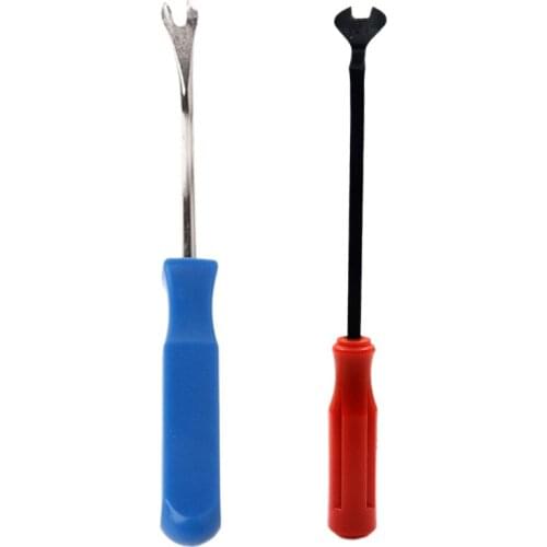 2 Pcs Car Door Interior Trim Clip Panel Upholstery Fastener Clip Removal Tool Screwdriver Nail Puller , 4 Inch Blue With 6 Inch