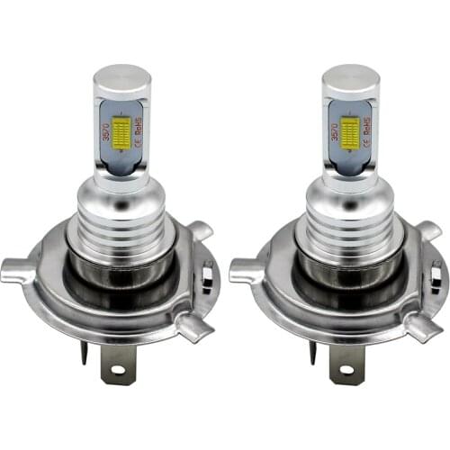 2pcs/set H4 H6/P15D Motorcycle Headlight Bulbs 3570 CSP-Chips LED Bulb Extremely Bright Golden/White Source Drop Shipping