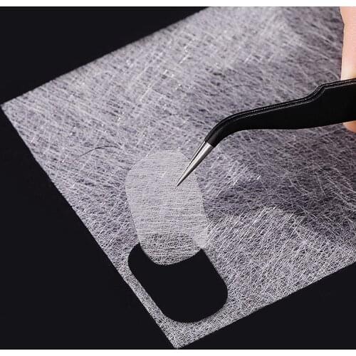 2Pcs/Pack Fiberglass Silks Nail Extensions Non-Woven Silks Acrylic Tips Oval/French DIY Manicure Gel Building Nail Salon Tool