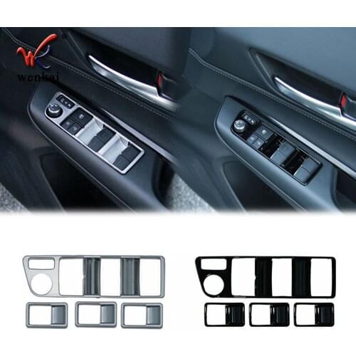Accessories For Toyota Harrier Venza 2020 2021 Window Lift Switch Button Panel Cover Sticker ABS