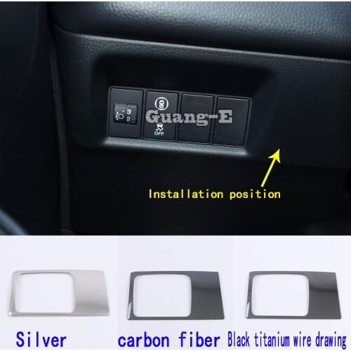 Car Detector Styling Stainless Steel Front Head Fog Light Switch Button Trim Frame Lamp For Honda Fit Jazz 2020 2021