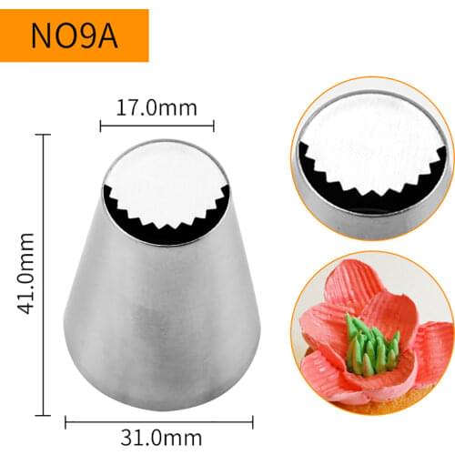 Free Shipping Stainless Steel 18/8 Standard Russian Flower Pastry Icing Tips Cake Decorating Piping Nozzle #NO9A