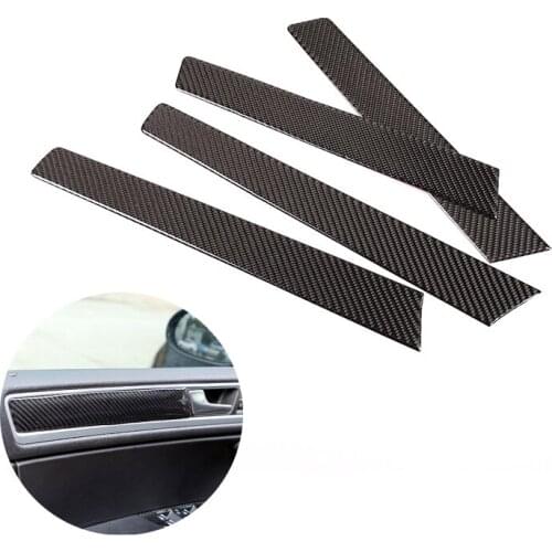 For VW Touareg 2011 2012 2013 2014 2015 2016 2017 2018 Car Interior Window Door Panel Carbon Fiber Cover Decor